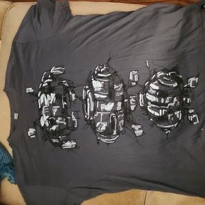 Design By Humans T Shirt Green  Graphics Tee Mens Sz Large